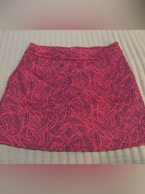 Vineyard Vines Performance Skort Active Linear Tropic Pink Blue EUC Golf Small